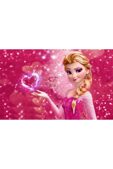 hediyehobihersey Elsa Frozen Resimli Dikdörtgen Şekerli Kağıt Yenilebilir Kağıt Üzerine Resimli Pasta Baskısı ürün görseli 1