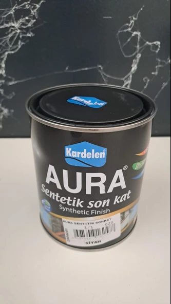 KARDELEN AURA SENTETİK & YAĞLI BOYA 1/1 (560ml-1kg) - SİYAH ürün görseli 1