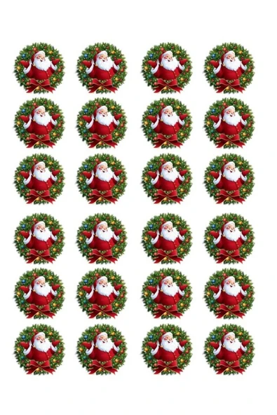 hediyehobihersey Noel Yeni Yıl Şekerli Kağıda Baskı Yenilebilir Kağıt Kurabiye Baskısı ürün görseli 1