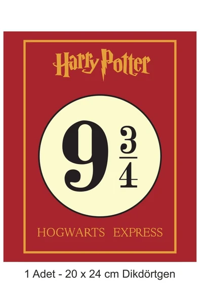SM Love Harry Potter 9 3/4 Büyük Boy Yenilebilir Pasta Süsü Kurabiye Cupcake Şeker Hamuru Kağıt Baskı ürün görseli 1