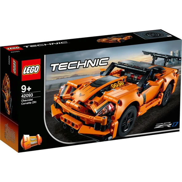 LEGO Technic 42093 Chevrolet Corvette ZR1 Yapım Seti (579 Parça) - Çocuk ve Yetişkin için Koleksiyonluk Oyuncak Araba ürün görseli 1