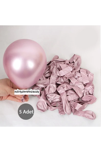 hediyehobihersey Mini Metalik Altın Balon 5 İnç 6Adet ürün görseli 1