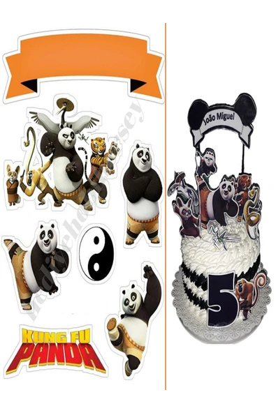 hediyehobihersey Kunfu Panda Yenilebilir Kağıt Pasta Resmi Kurabiye Baskısı Pirinç Kağıdı Pasta Kurabiye Baskısı ürün görseli 1