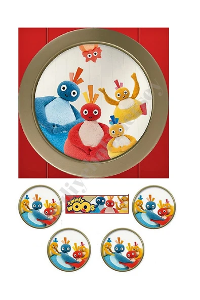 hediyehobihersey Twirlywoos Yenilebilir Kağıt Pasta Resmi Kurabiye Baskısı Pirinç Kağıdı Pasta Kurabiye Baskısı ürün görseli 1