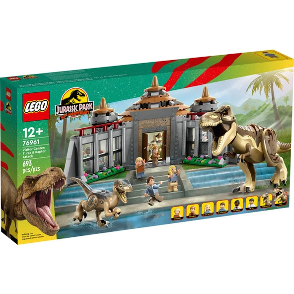 Lego 76961 Jurassic World Ziyaretçi Merkezi T. Rex ve Raptor Saldırısı ürün görseli 1