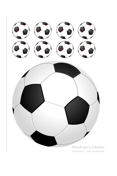 hediyehobihersey Futbol Topu Şekerli Kağıda Baskı Pasta Yenilebilir Kağıt Pasta Baskısı ürün görseli 1
