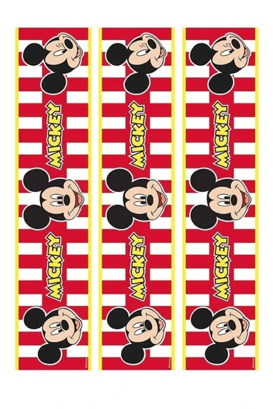 hediyehobihersey Mickey Mouse Yan Dekor Resimli Yenilebilir Şeker Kağıt Pasta Ve Kurabiye Baskısı ürün görseli 1