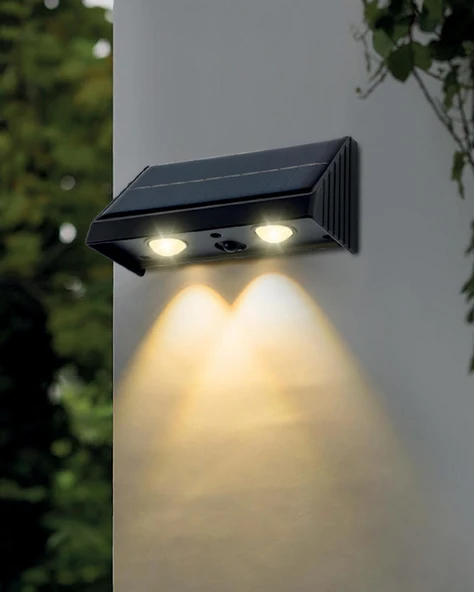 ACK AG60-05801 IP65 3000K Günışığı Solar Led Bahçe Duvar Apliği ürün görseli 1