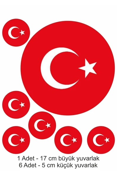 hediyehobihersey Türkiye Bayrağı 7 Adet A4 Yenilebilir Süsü Pasta Kurabiye Şeker Hamuru Kağıt Baskısı ürün görseli 1