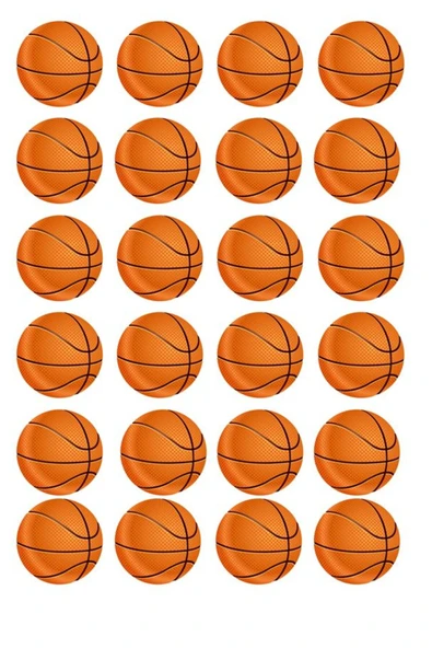 hediyehobihersey Basket Topu Yenilebilir Pasta Kurabiye Şeker Hamuru Kağıt Baskısı ürün görseli 1