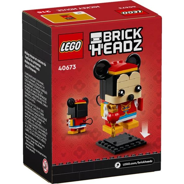 LEGO Disney BrickHeadz Bahar Festivali Mickey Fare 40673- 10 Yaş ve Üzeri Çocuklar için Oyuncak Yapım Seti (215 Pr) ürün görseli 1