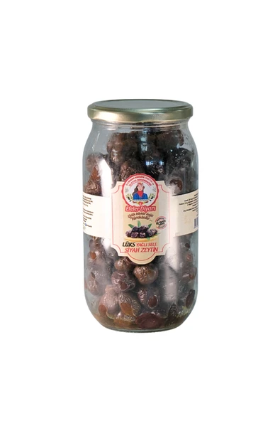 EFELER DİYARI Lüks Yağlı Sele Siyah Zeytin 900 Gr ürün görseli 1