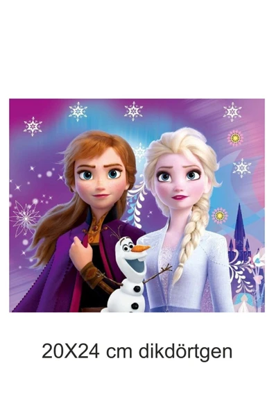 printiks Elsa Büyük 1 Adet A4 Yenilebilir Süsü Pasta Kurabiye Cupcake Üzeri Şeker Hamuru Kağıt Baskısı ürün görseli 1