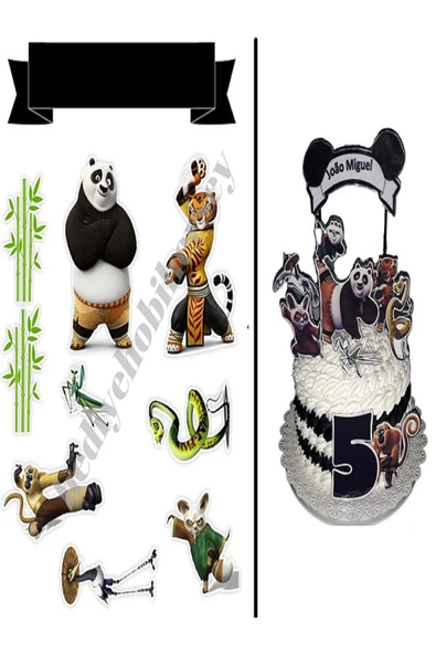 hediyehobihersey Kunfu Panda Yenilebilir Kağıt Pasta Resmi Kurabiye Baskısı Pirinç Kağıdı Pasta Kurabiye Baskısı ürün görseli 1