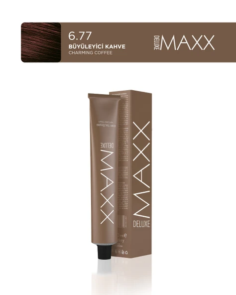 MAXX DELUXE Tüp Saç Boyası 60 ml 6.77 Büyüleyici Kahve ürün görseli 1