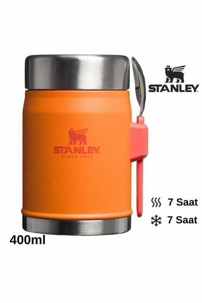 Stanley Classic Legendary Yemek Termosu Kaşıklı 0,4 L | Turuncu ürün görseli 1