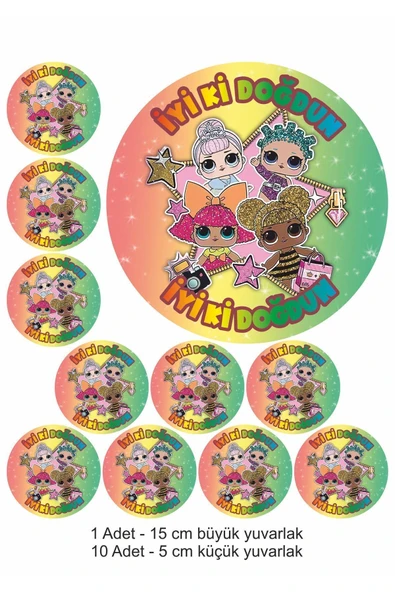 printiks Bebek 10 Lu Yenilebilir Yazılı Pasta Süsü Kurabiye Cupcake Üzeri Şeker Hamuru Kağıt Baskısı ürün görseli 1