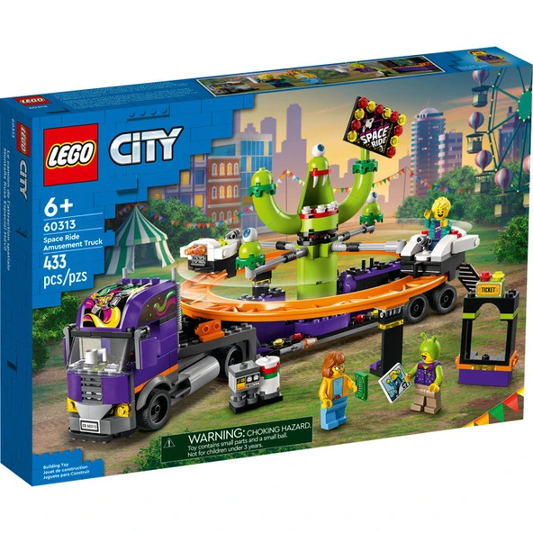 LEGO 60313 City Lunapark Uzay Oyuncağı Kamyonu ürün görseli 1
