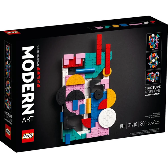LEGO Art Modern Sanat 31210 - Sanatsever Yetişkinler Için Soyut Duvar Tablosu Içeren Koleksiyonluk ve Sergilenebilir Yaratıcı Oyuncak Model Yapım Seti (805 Parça) ürün görseli 1