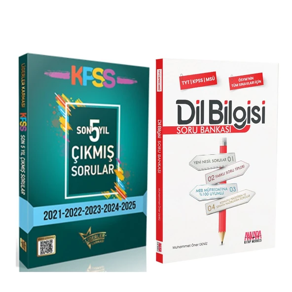 Liderler Karması KPSS Son 5 Yıl Çıkmış Sorular ve AKM Dil Bilgisi Soru Bankası Seti 2 Kitap ürün görseli 1