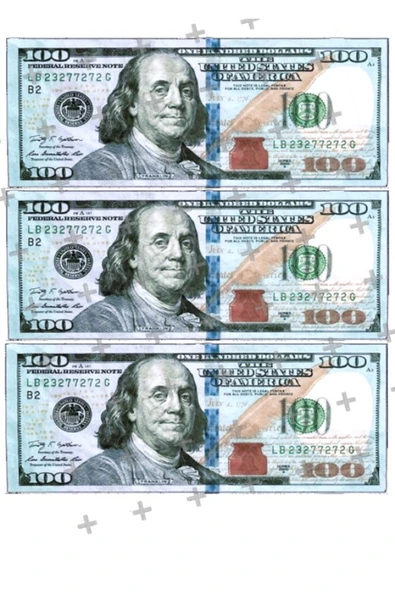 Lyroni Yenilebilir Şeker Kağıt Dollar Temalı Pasta Yan Süsleme ürün görseli 1