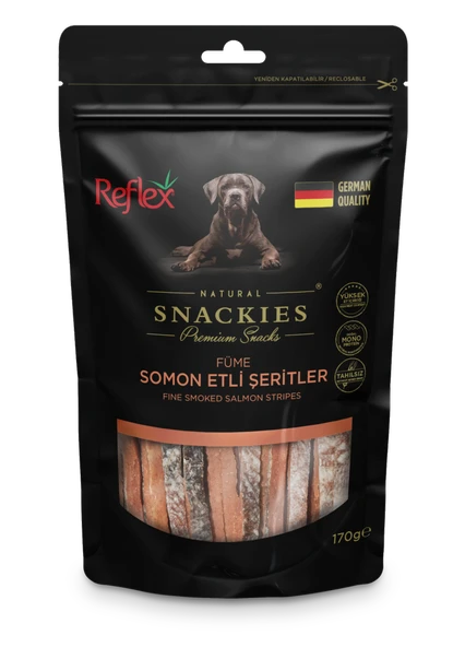Reflex Snackies Füme Somonlu Şeritler Köpek Ödül Maması 170 Gr ürün görseli 1