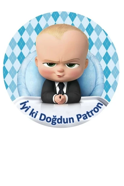 hediyehobihersey Patron Bebek Şekerli Kağıda Baskı Yenilebilir Kağıt Pasta Baskısı ürün görseli 1