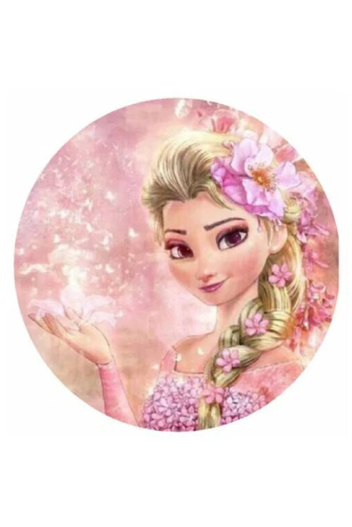 Yenilebilir Kağıt Wafer paper For Elsa Resimli Özel Yuvarlak Şekerli Kağıt Yenilebilir Kağıt Üzerine Resimli Pasta Baskısı ürün görseli 1