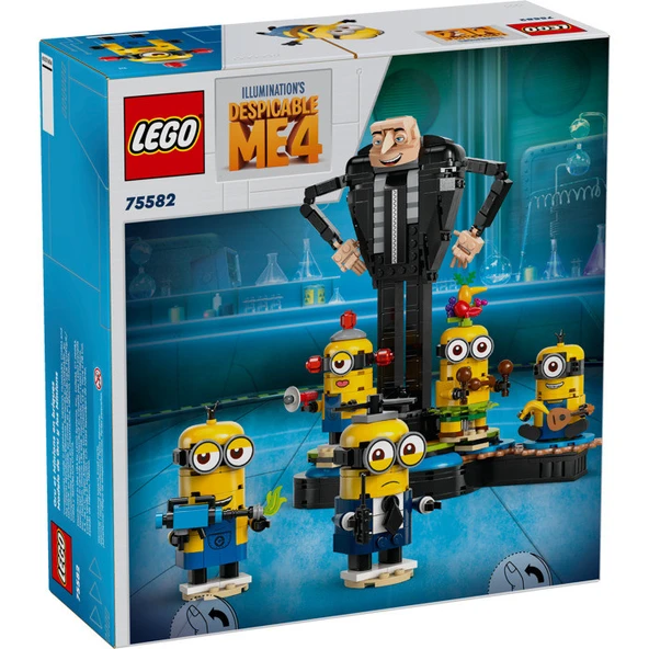 Lego 75582 Despicable Me 4 Yapım Parçalarından Gru ve Minyonlar ürün görseli 1