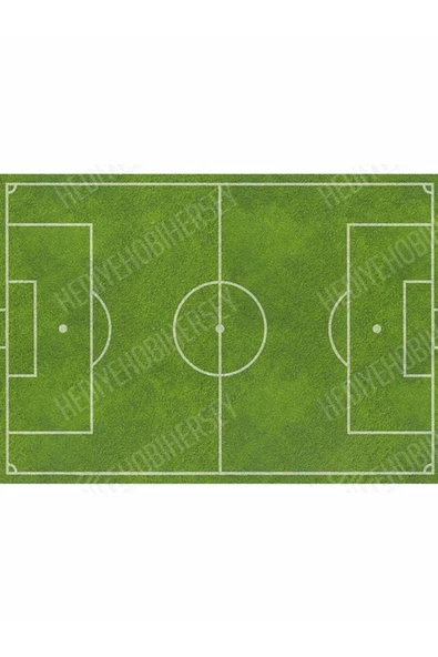 hediyehobihersey Futbol Sahası Resimli Yenilebilir Pasta Üstü Şeker Kağıdı Baskısı, Yenilebilir Baskı ürün görseli 1