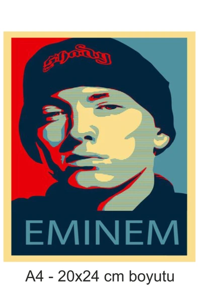 hediyehobihersey Eminem A4 Boyutunda Yenilebilir Süsü Pasta Kurabiye Şeker Hamuru Kağıt Baskısı ürün görseli 1