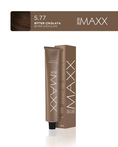 MAXX DELUXE Tüp Saç Boyası 60 ml 5.77 Bitter Çikolata ürün görseli 1