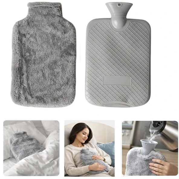 Sunup SN-29909 Peluş Kılıflı Yumuşak Dokulu 30 Cm 2000 Ml Kapasiteli Sıcak Su Torbası ürün görseli 1