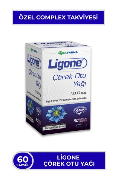 Ligone Çörek Otu Yağı 60 Yumuşak Kapsül | Soğuk Sıkım Çörek Otu Yağı ürün görseli 1