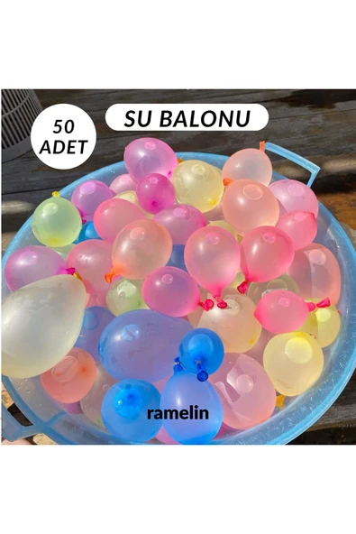 ramelin Su Balonu Renkli Su Balonu Karışık Renk Su Balonu 50 Adet ürün görseli 1