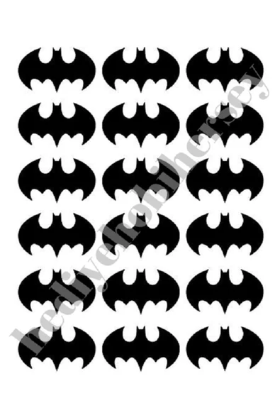 hediyehobihersey Yenilebilir Pasta Resmi Kurabiye Baskısı Pirinç Kağıdı Batman Pasta Kurabiye Baskısı ürün görseli 1