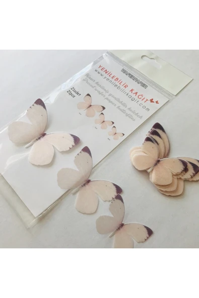 Yenilebilir Kağıt Wafer paper Hazır Kesilmiş Kelebekler ürün görseli 1