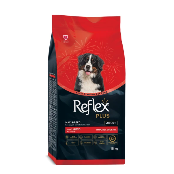 Reflex Plus Büyük Irk Kuzulu ve Pirinçli Yetişkin Köpek Maması 18kg ürün görseli 1