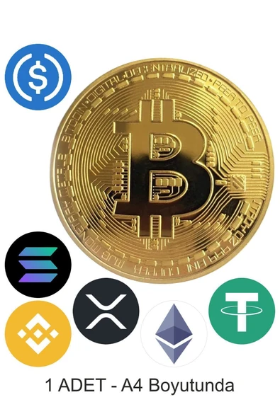 hediyehobihersey Bitcoin Kripto 7 Adet A4 Yenilebilir Süsü Pasta Kurabiye Şeker Hamuru Kağıt Baskısı ürün görseli 1