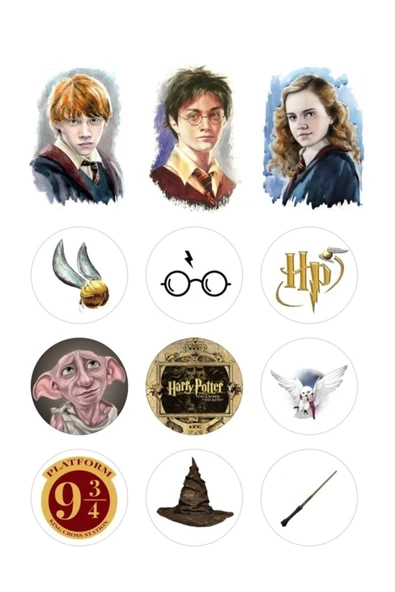 Pastdizayn Harry Potter Resimli Pasta Ve Kurabiye Için Yenilebilir Şeker Kağıt Baskısı ürün görseli 1