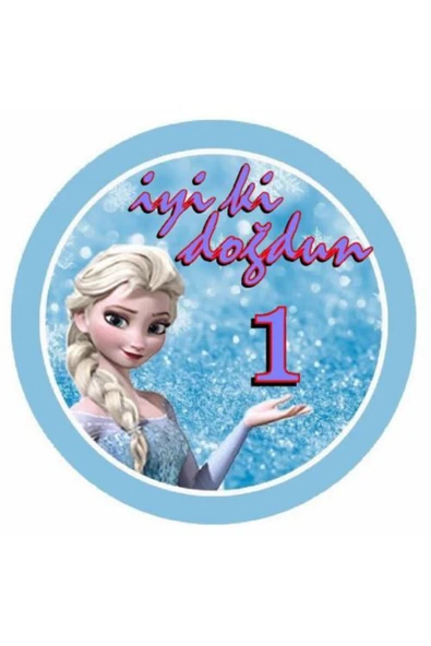 Yenilebilir Kağıt Wafer paper For Elsa Resimli Özel Yuvarlak Şekerli Kağıt Yenilebilir Kağıt Üzerine Resimli Pasta Baskısı ürün görseli 1