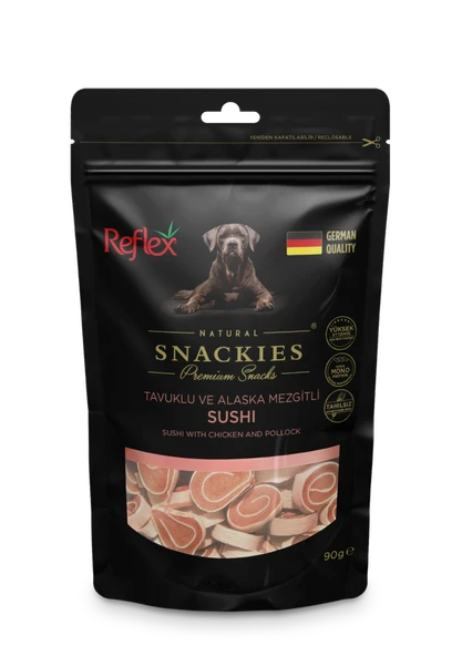 Reflex Snackies Tavuk ve Alaska Mezgitli Sushi Köpek Ödül Maması 90 Gr ürün görseli 1