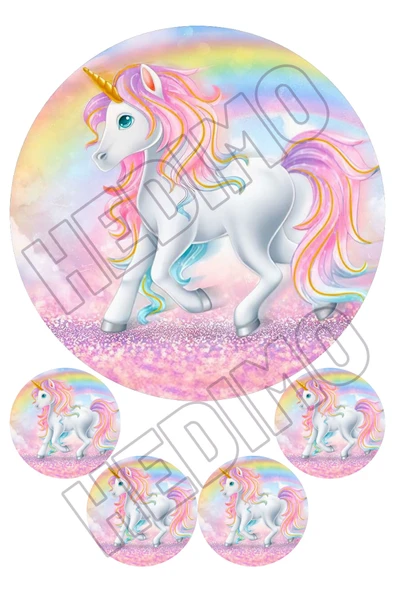 hedimo Unicorn 2 Yenilebilir Kağıt Baskısı ürün görseli 1