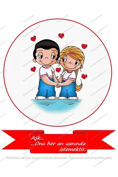hediyehobihersey Sevgililer Günü Yenilebilir Kolayca Kesilir Resimli Pasta Için Şekerli Kağıt Yenilebilir Baskı ürün görseli 1
