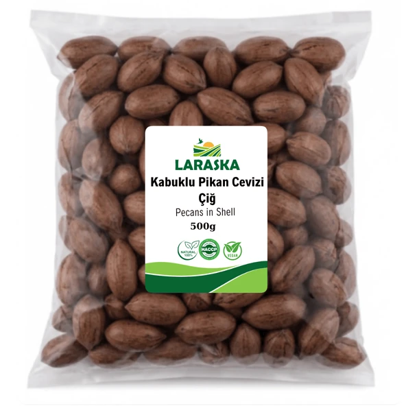 Kabuklu Pikan Cevizi Çiğ 500g Katkı Maddesiz - Pecans in Shell Yerli Jumbo ürün görseli 1