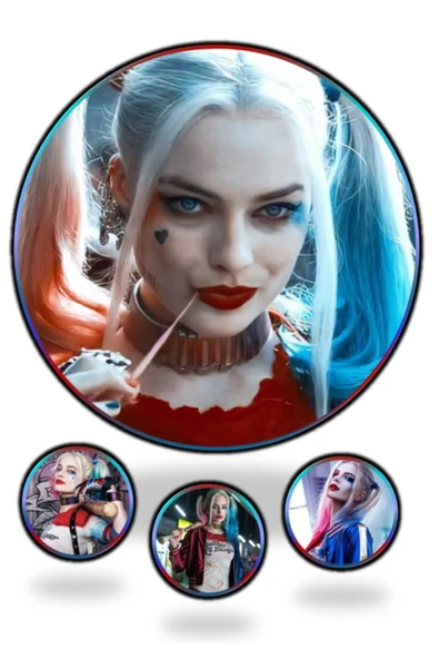 hediyehobihersey Harley Quinn Şekerli Kağıda Baskı Yenilebilir Kağıt Pasta Baskısı ürün görseli 1