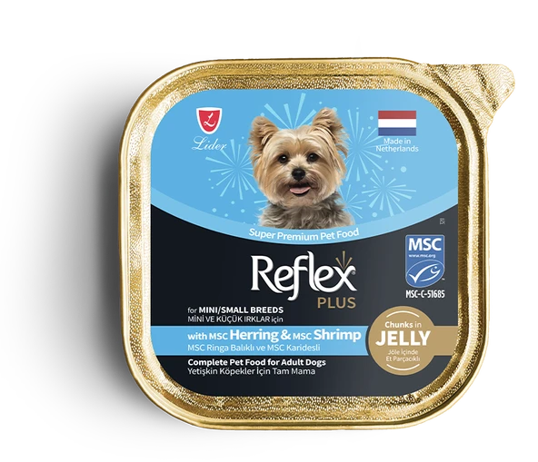 Reflex Plus Jelly Ringa Balığı ve Karides Mini-Küçük Irk Köpek Yaş Maması 85 Gr ürün görseli 1