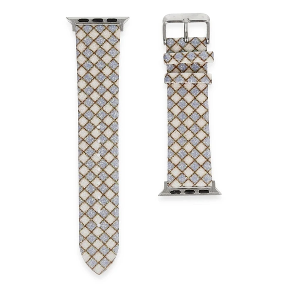 Apple Watch 38mm Karo Motif Kordon - Lila ürün görseli 1