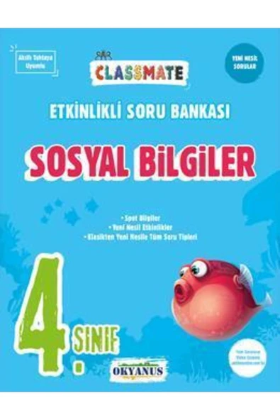 Okyanus 4. Sınıf Sosyal Bilgiler Classmate Etkinlikli Soru Bankası ürün görseli 1