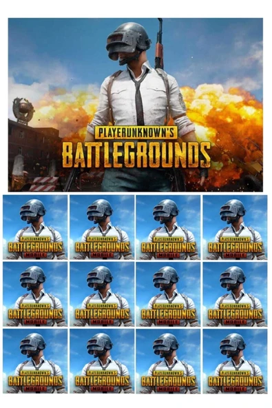 hediyehobihersey Pubg Resimli Pasta Ve Kurabiye Şeker Kağıdı, Yenilebilir Baskı ürün görseli 1